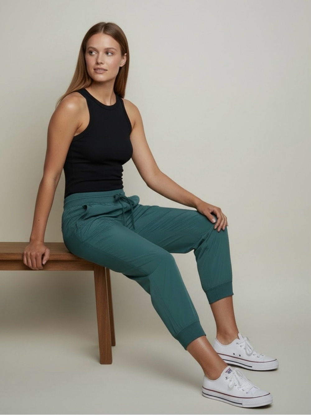 Kyodan Petite Women’s Teal Drawstring Track Joggers